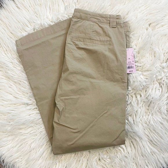 Khaki Low Rise Flare Pants, wild fable Size 14 NWT - Picture 1 of 3